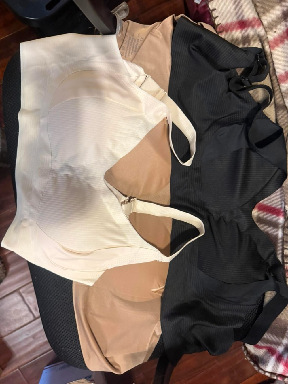 Seamless Bralette Trio - Ivory, Nude, Black